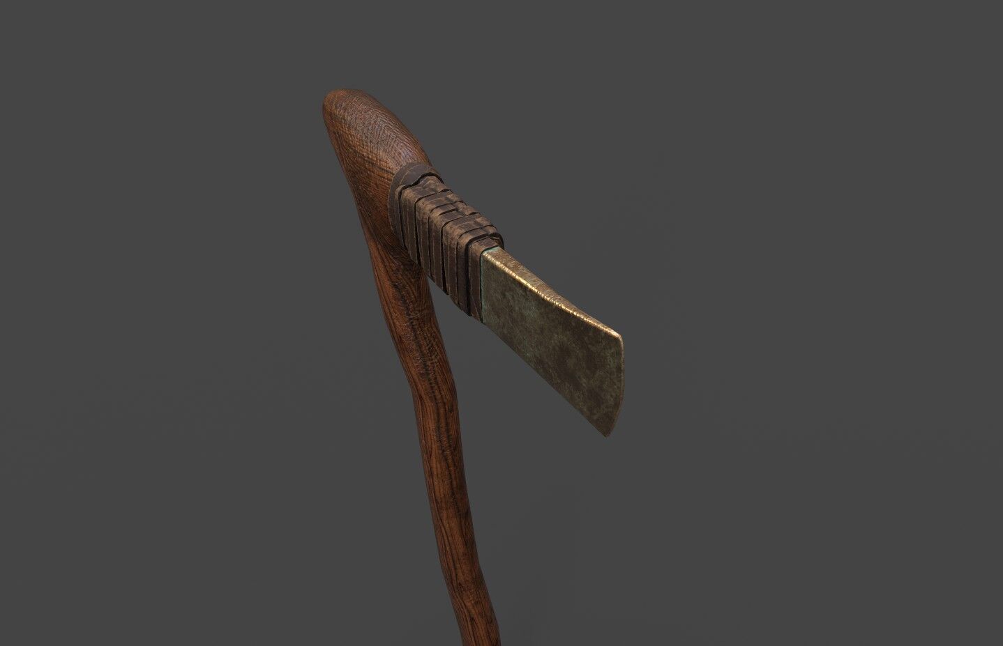 Bronze age flat axe Low-poly 3D model_8