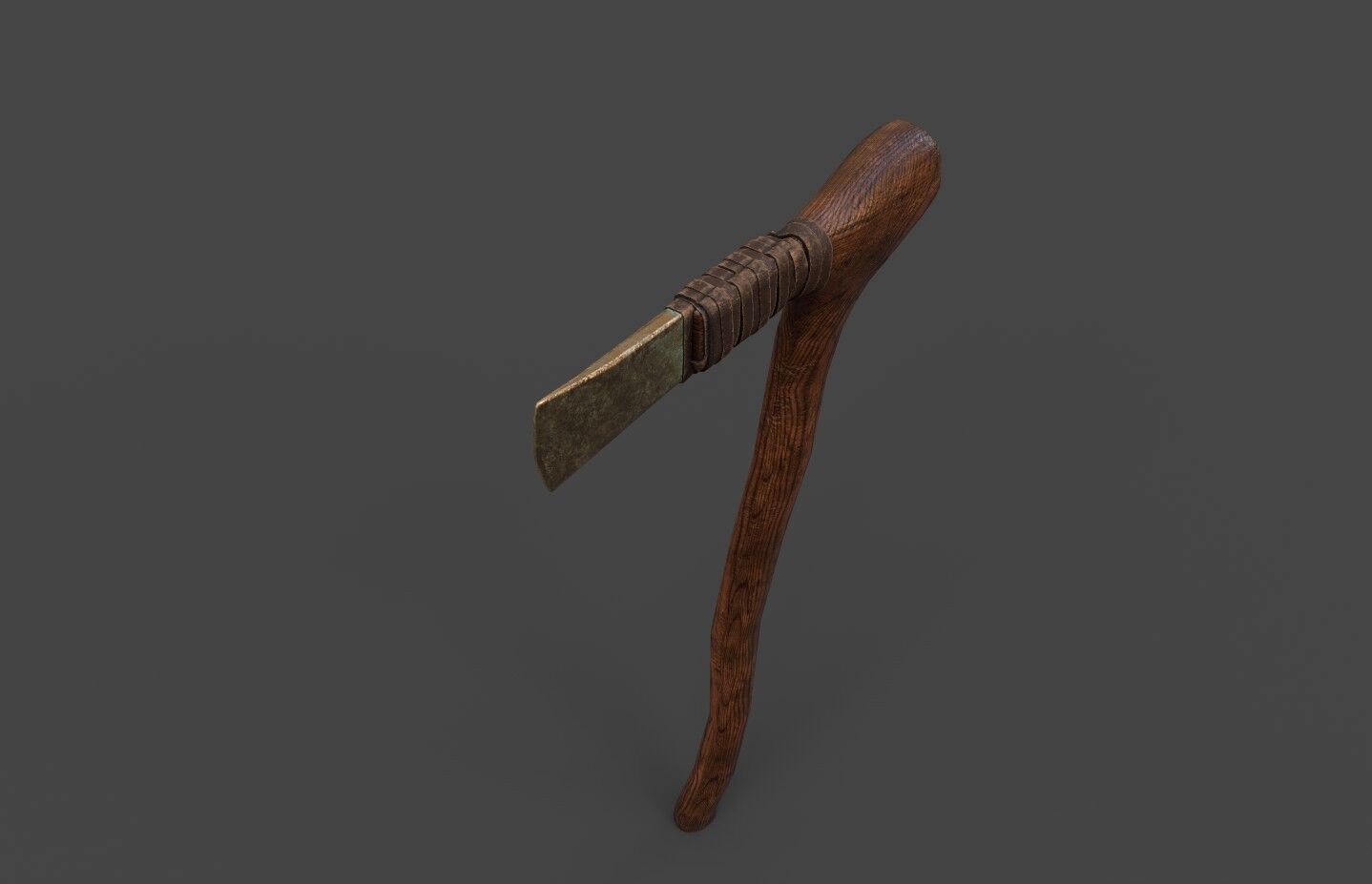 Bronze age flat axe Low-poly 3D model_4