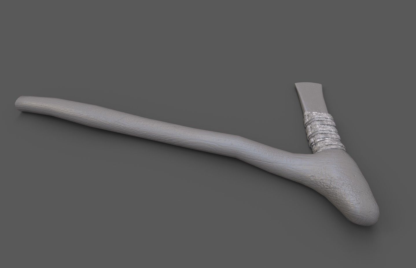 Bronze age flat axe Low-poly 3D model_17