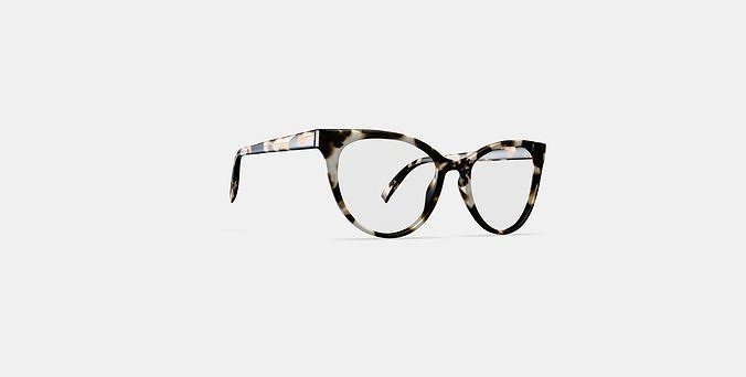 Haley Eyeglasses in Opal Tortoise 3D model