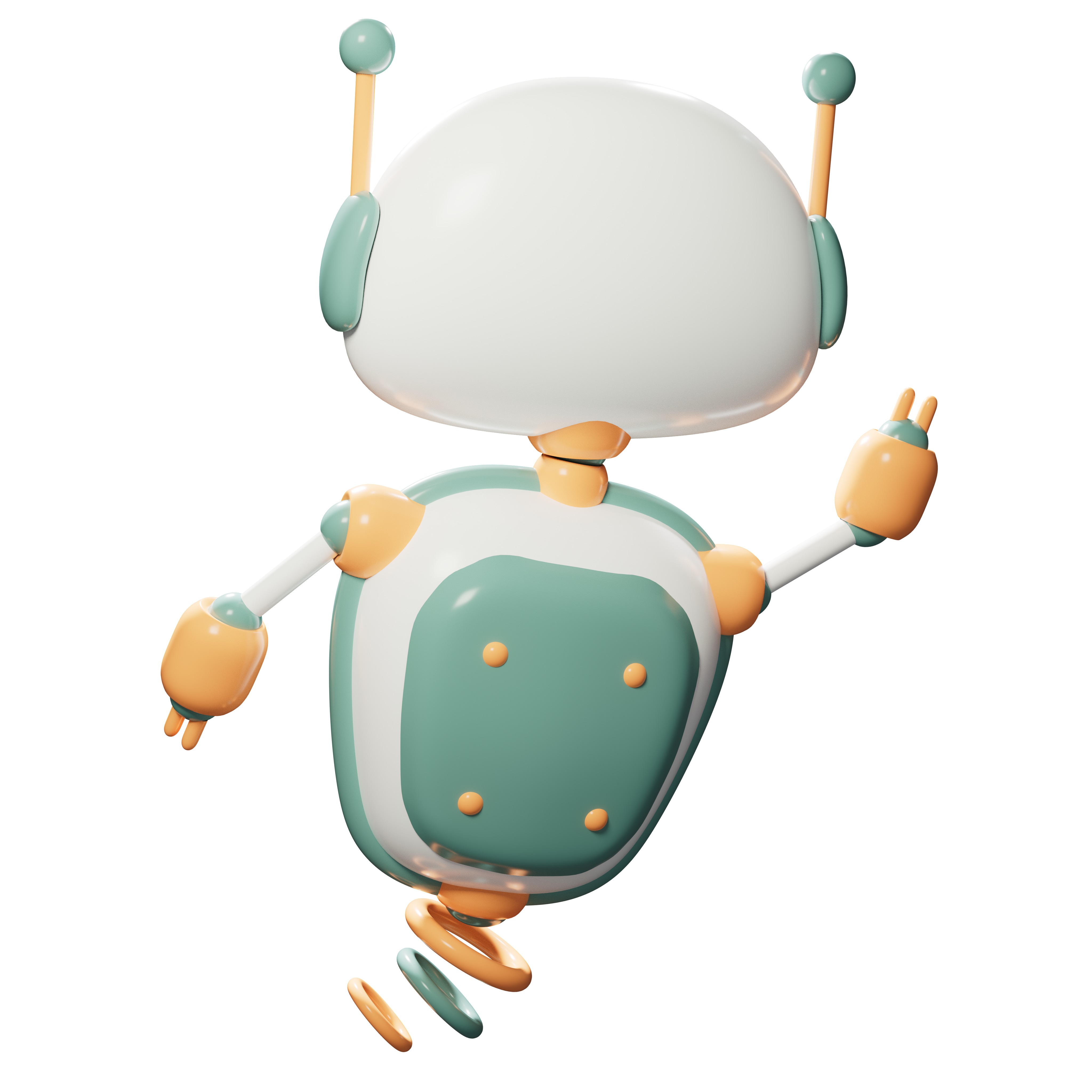 Adorable stylized robot 3D model_1