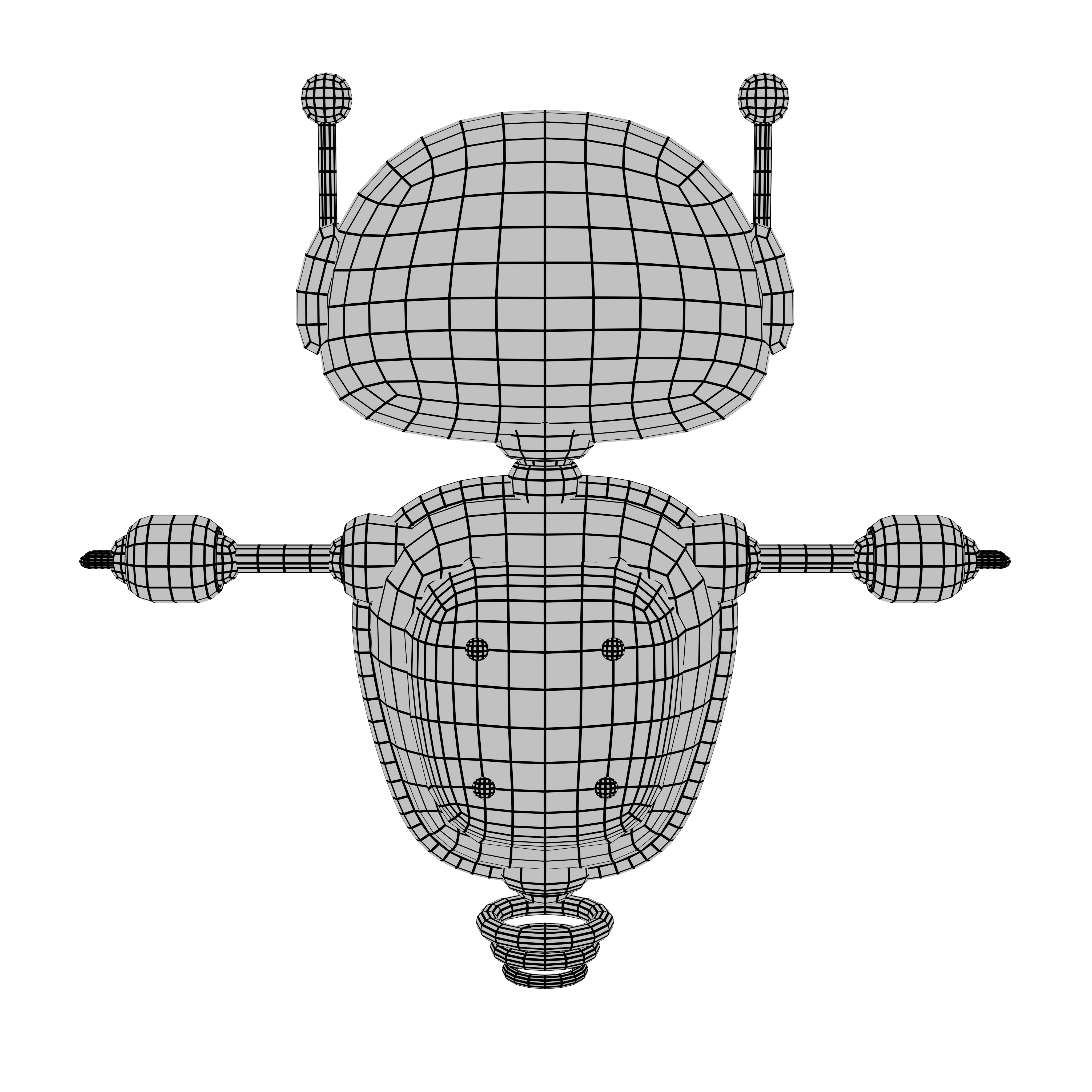 Adorable stylized robot 3D model_7