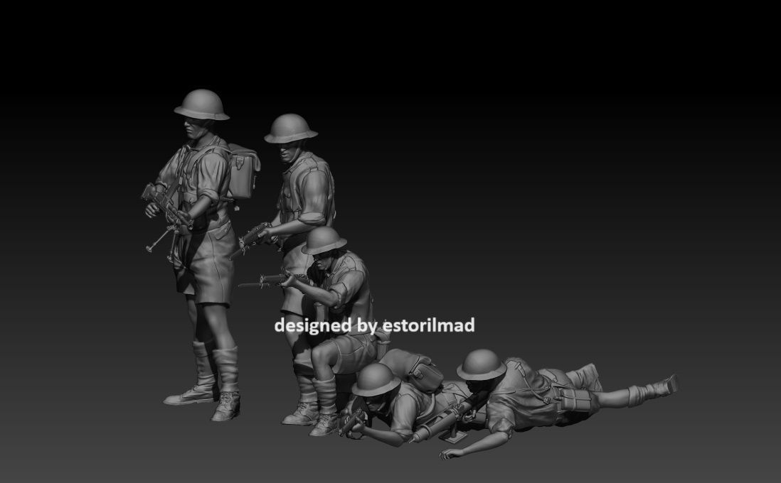  5 BRITISH SOLDIER - 8TH ARMY - EL ALAMEIN 3D print model_2