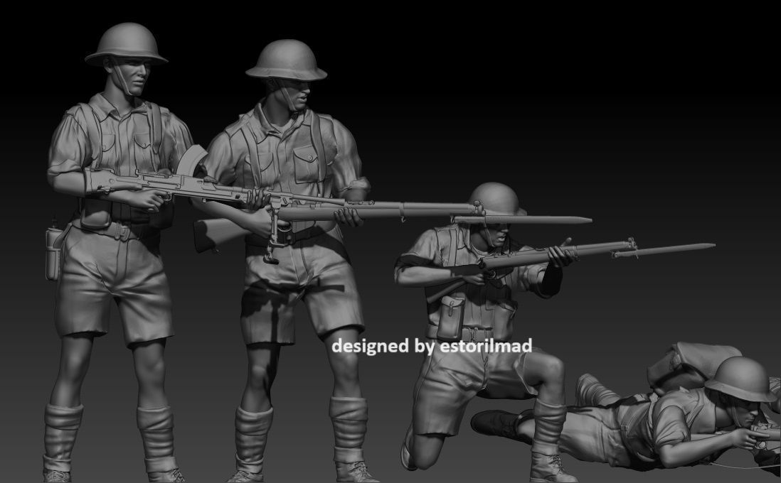  5 BRITISH SOLDIER - 8TH ARMY - EL ALAMEIN 3D print model_3