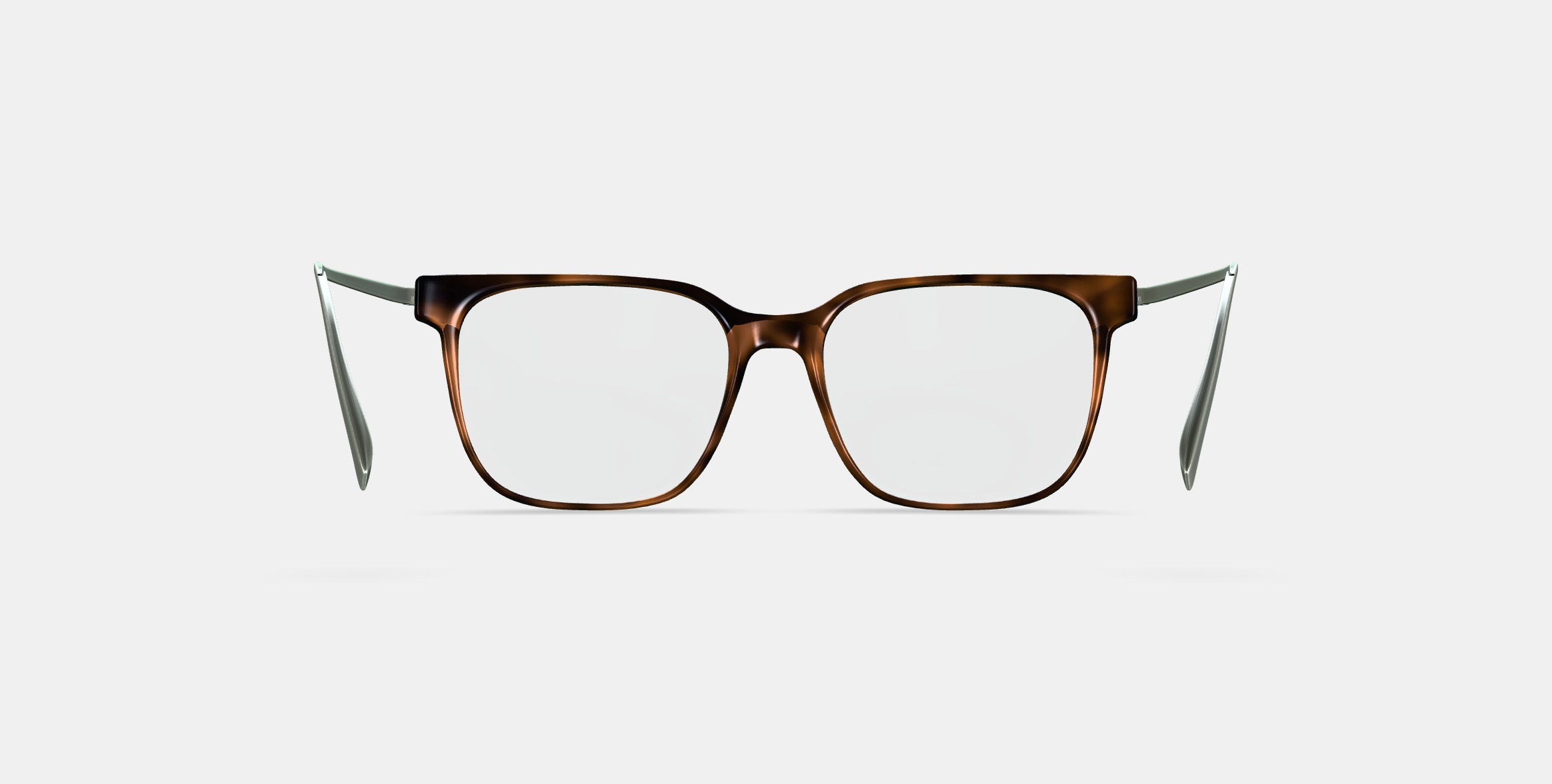 Caleb Eyeglasses in Woodgrain Tortoise with Polished Silver 3D model_15