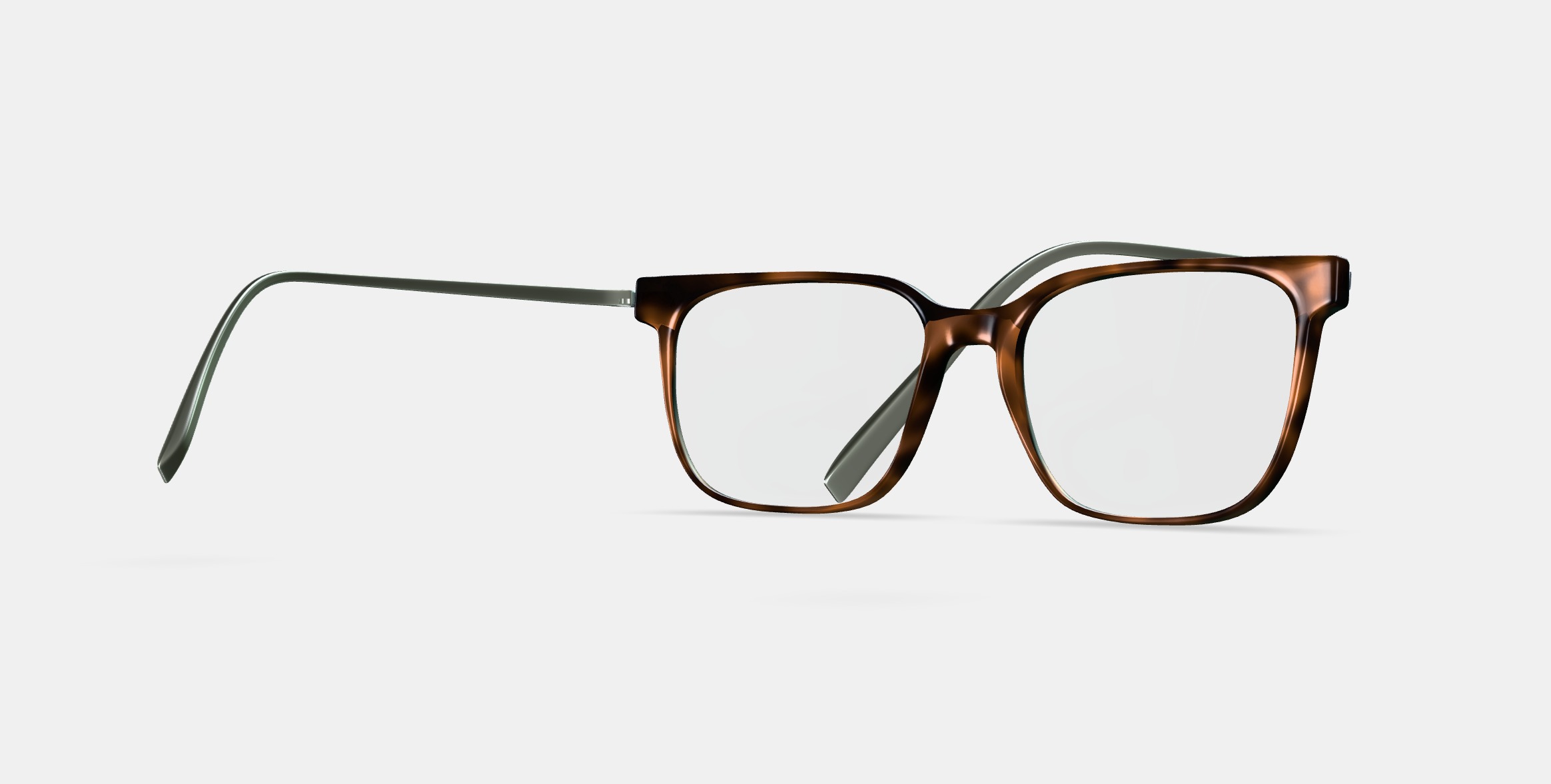 Caleb Eyeglasses in Woodgrain Tortoise with Polished Silver 3D model_6