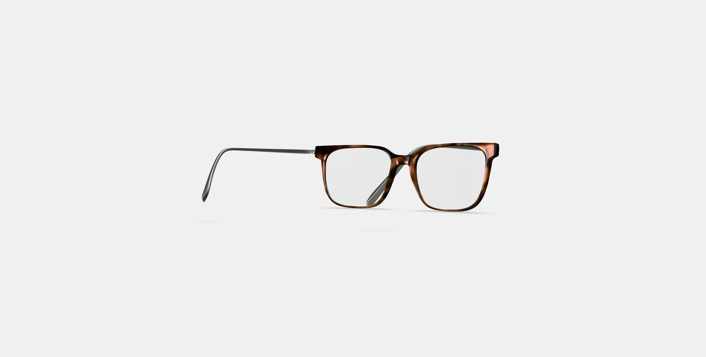 Caleb Eyeglasses in Woodgrain Tortoise with Polished Silver 3D model_4