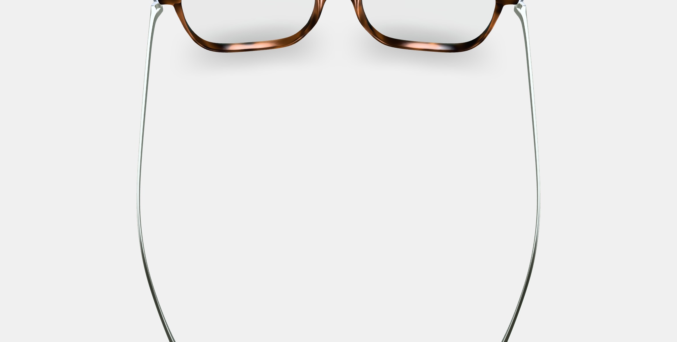 Caleb Eyeglasses in Woodgrain Tortoise with Polished Silver 3D model_5
