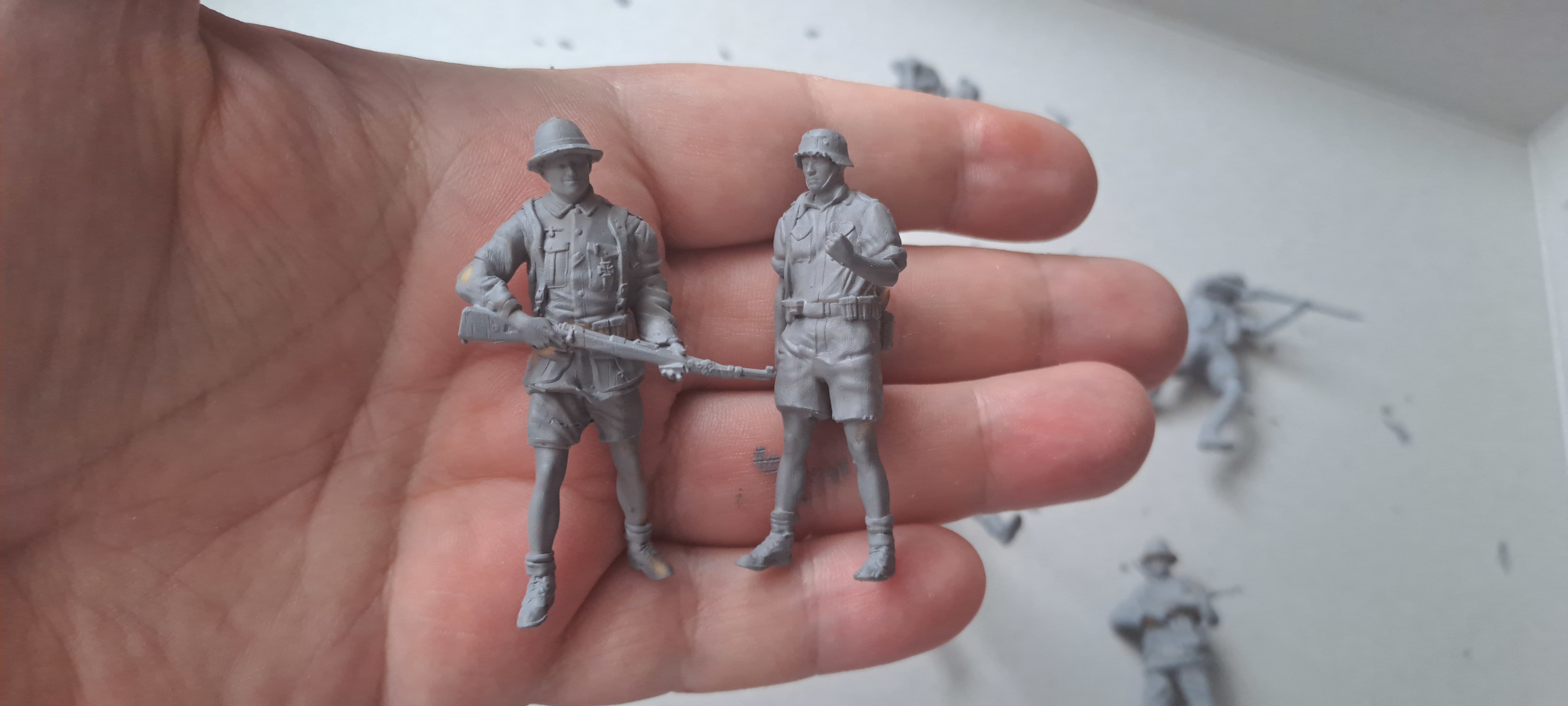  4 GERMAN SOLDIER AFRIKA KORPS IN ACTION 3D print model_1