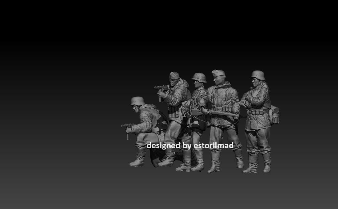5 GERMAN SOLDIER IN STALINGRAD 3D print model_1