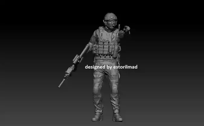 SPECIAL FORCES SOLDIER SEALS V11 3D print model