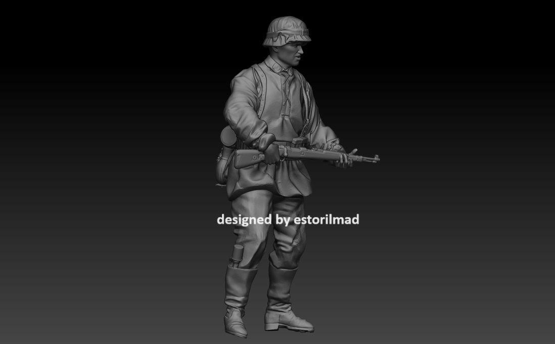  GERMAN WAFFEN SS SOLDIER V10 3D print model_2