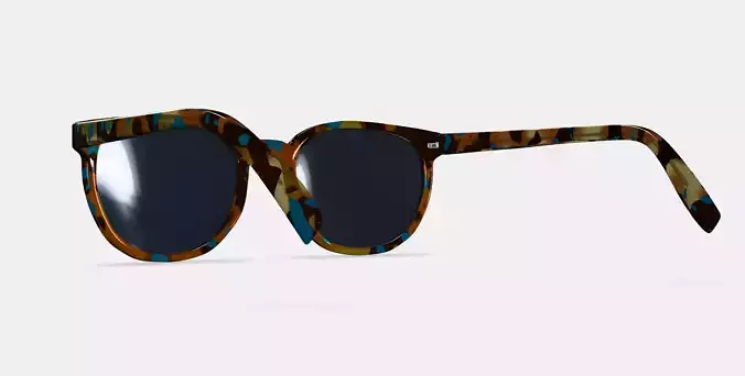 Gillian Sunglasses in Teal Tortoise