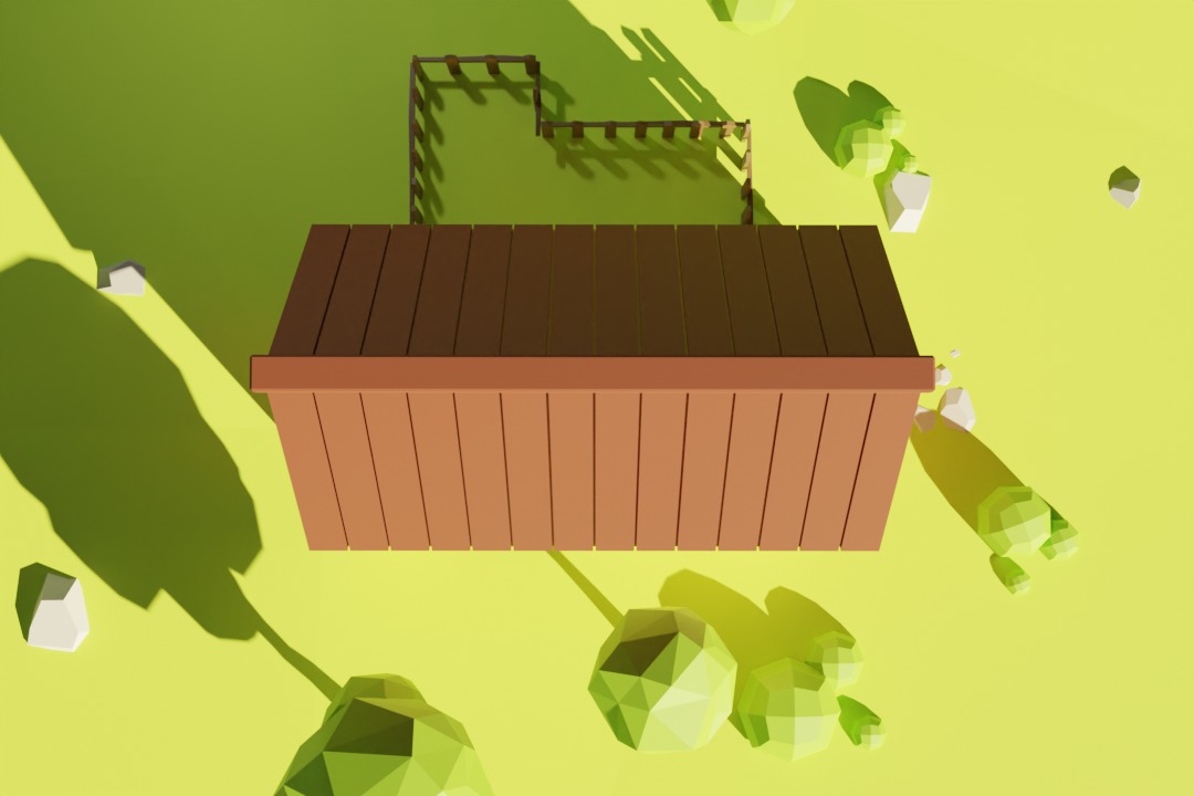 House Low-poly 3D model Low-poly 3D model_3