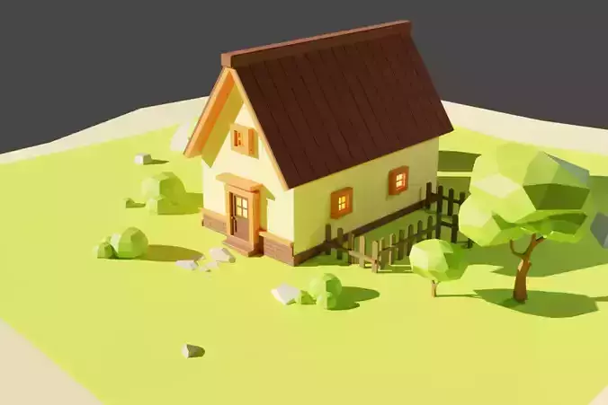 House Low-poly 3D model