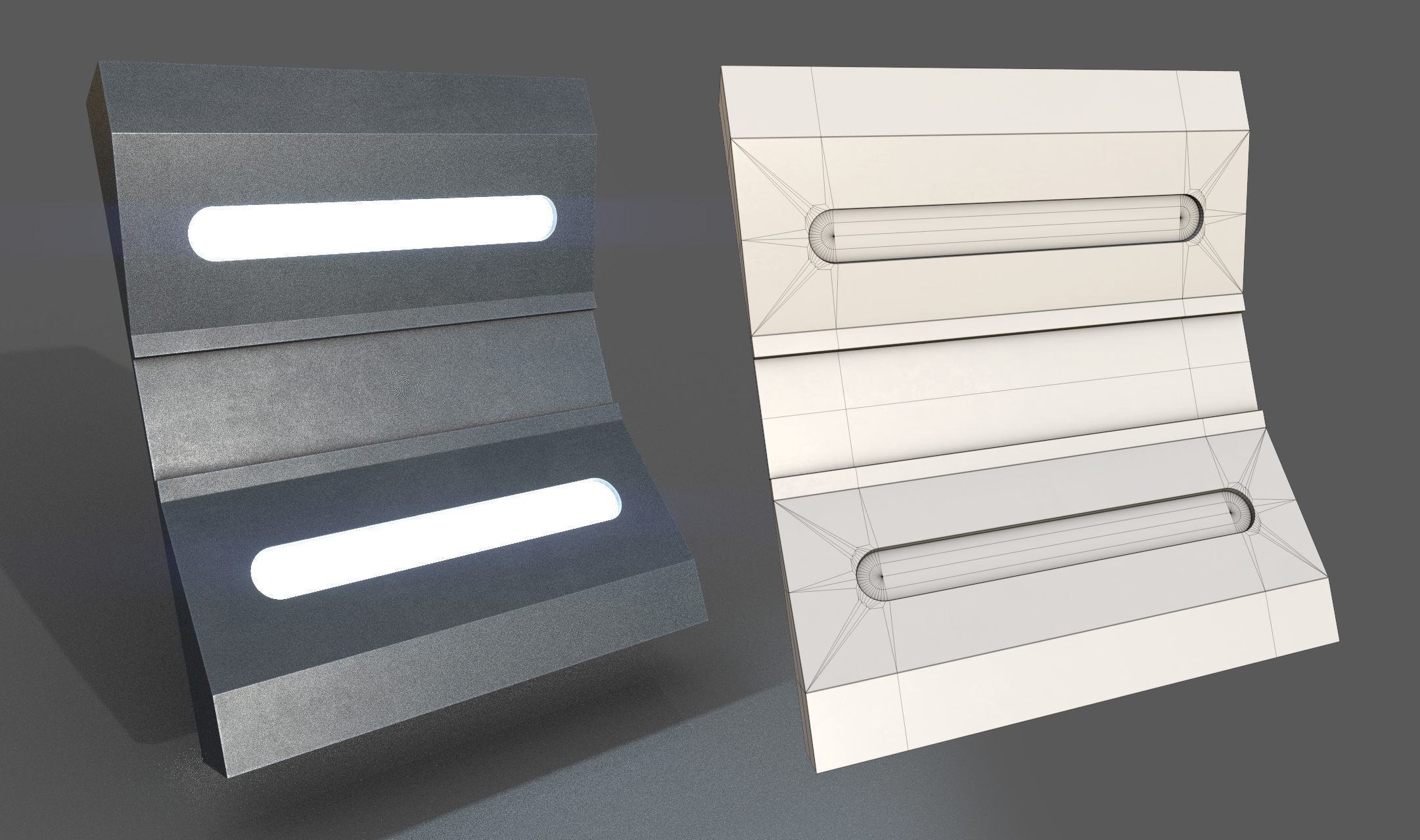 Imperial Style Corridor Asset Pack Low-poly 3D model_36