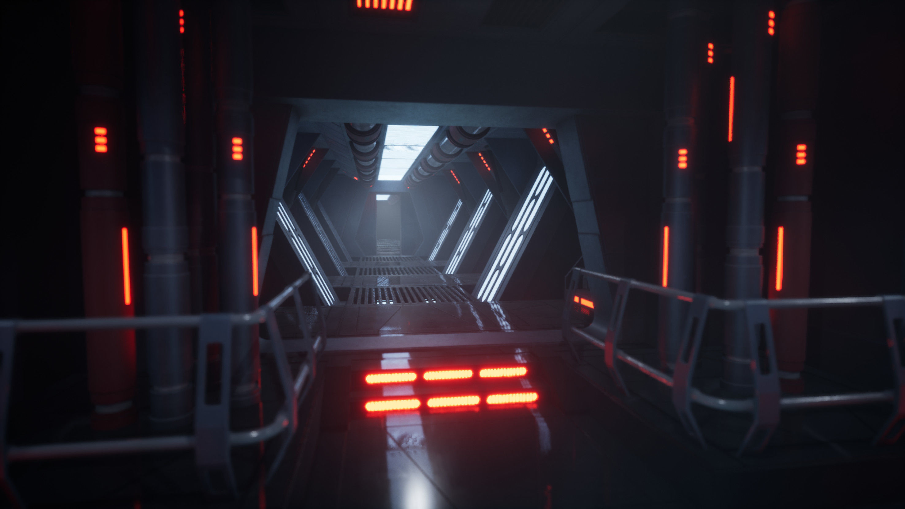 Imperial Style Corridor Asset Pack Low-poly 3D model_2