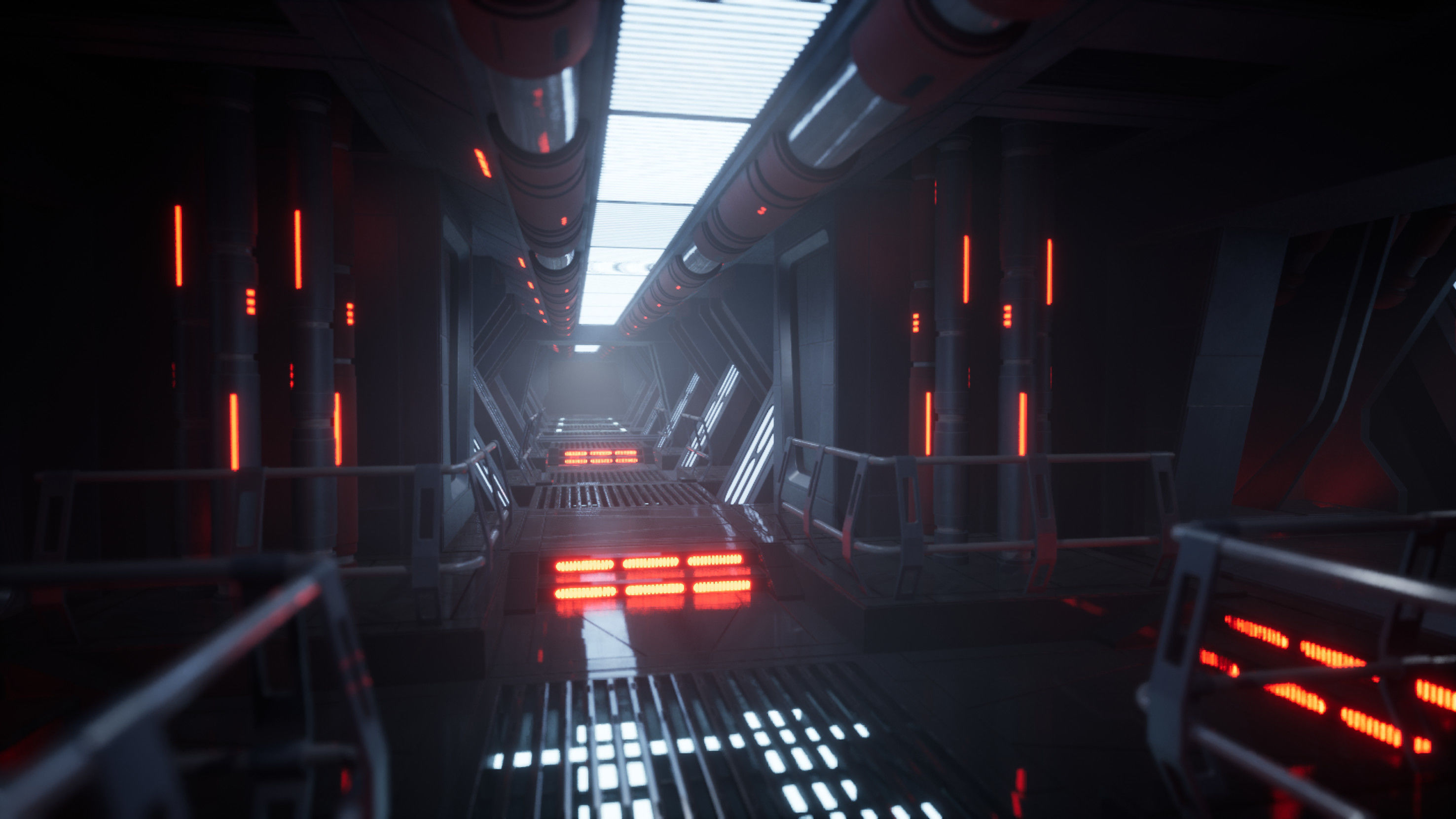 Imperial Style Corridor Asset Pack Low-poly 3D model_3