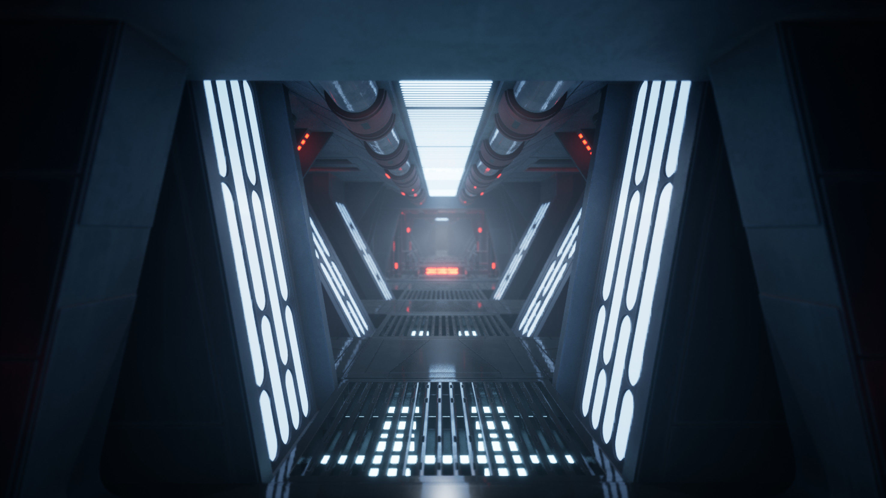 Imperial Style Corridor Asset Pack Low-poly 3D model_11