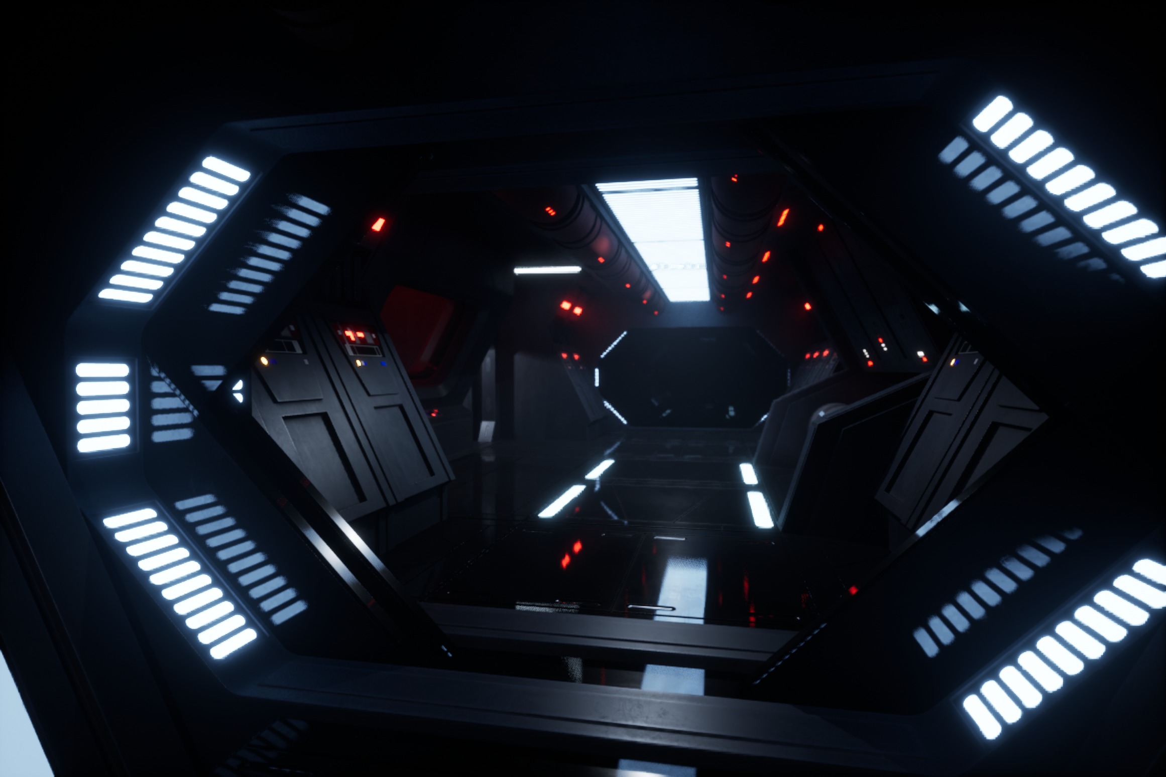 Imperial Style Corridor Asset Pack Low-poly 3D model_24