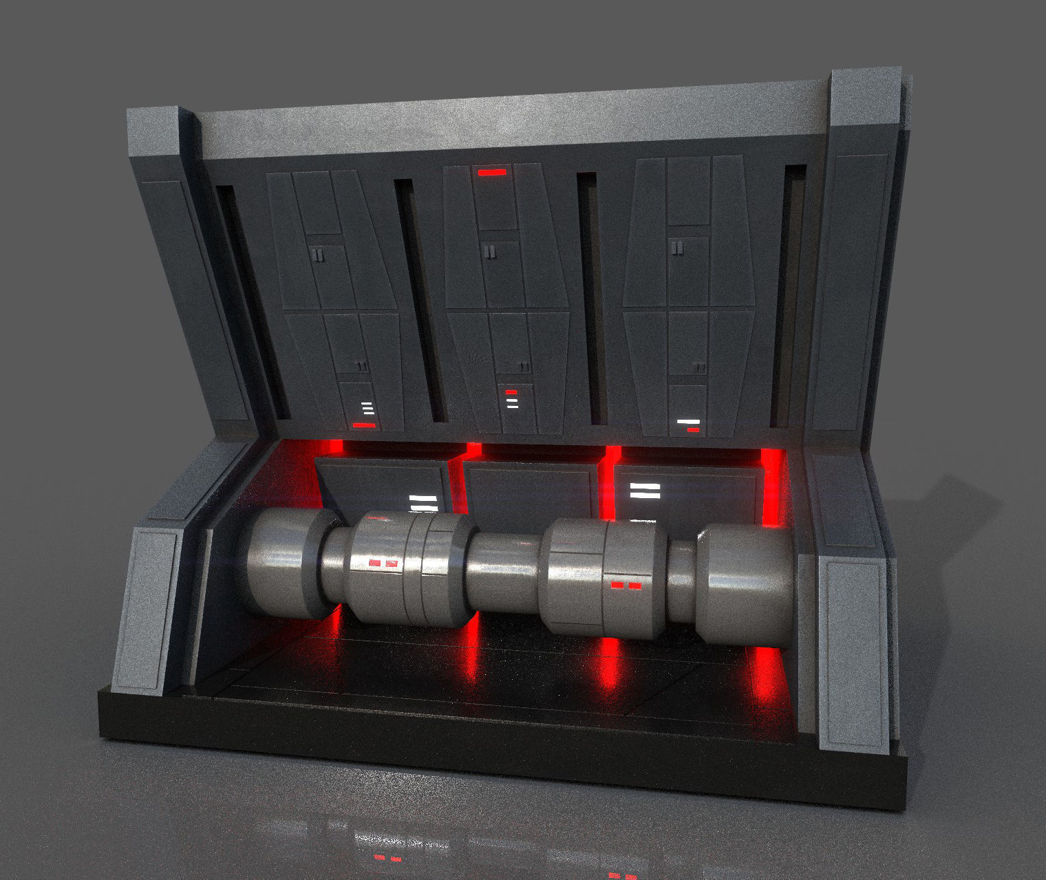 Imperial Style Corridor Asset Pack Low-poly 3D model_49