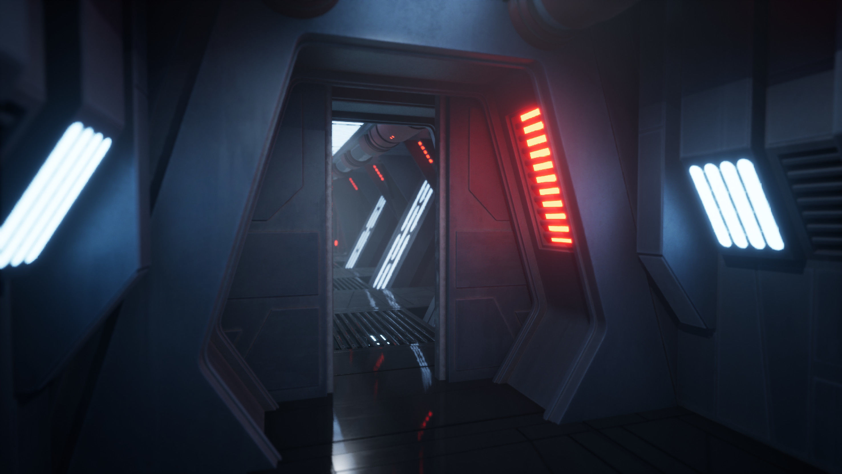 Imperial Style Corridor Asset Pack Low-poly 3D model_6