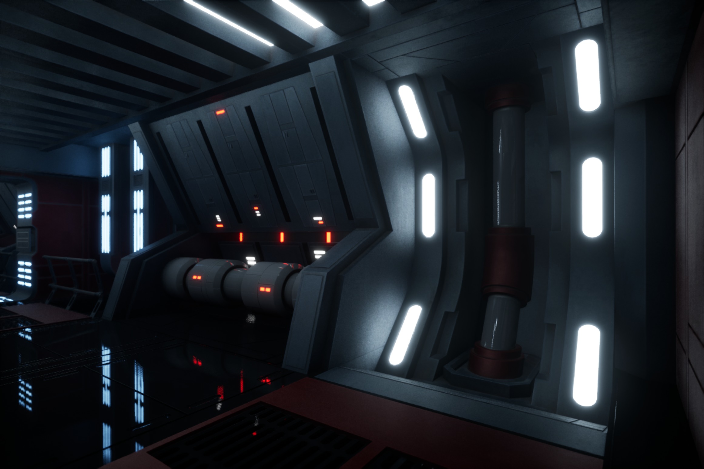 Imperial Style Corridor Asset Pack Low-poly 3D model_15