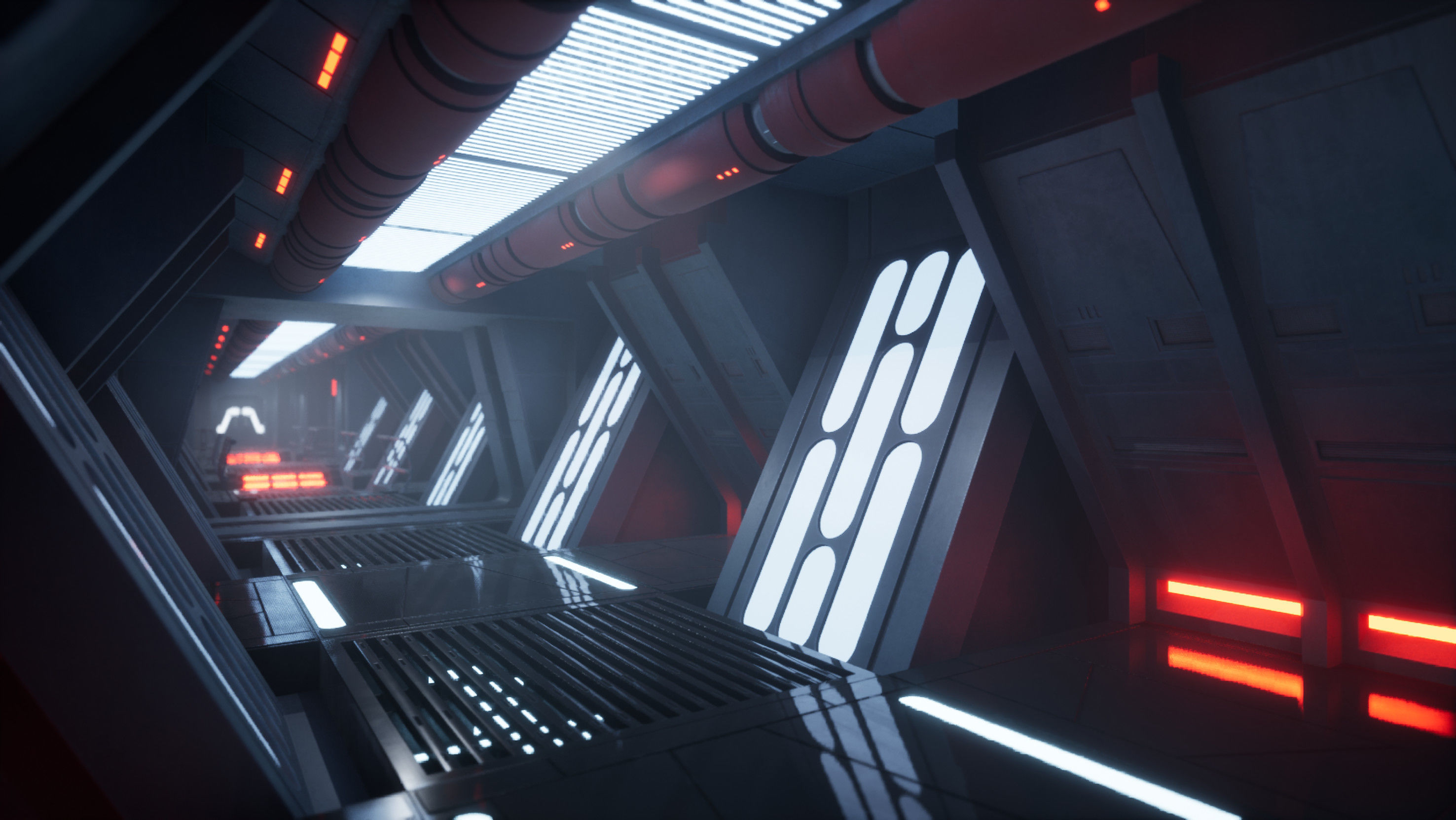 Imperial Style Corridor Asset Pack Low-poly 3D model_9