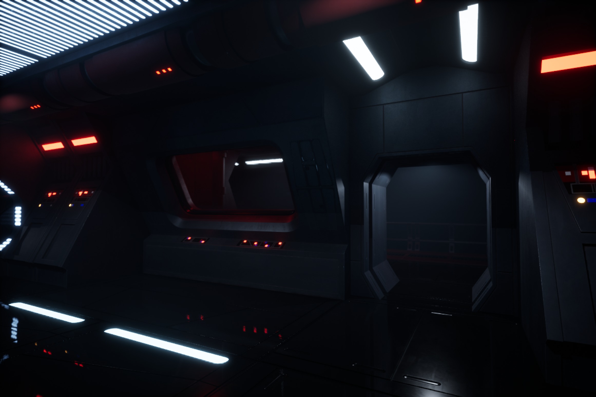 Imperial Style Corridor Asset Pack Low-poly 3D model_26