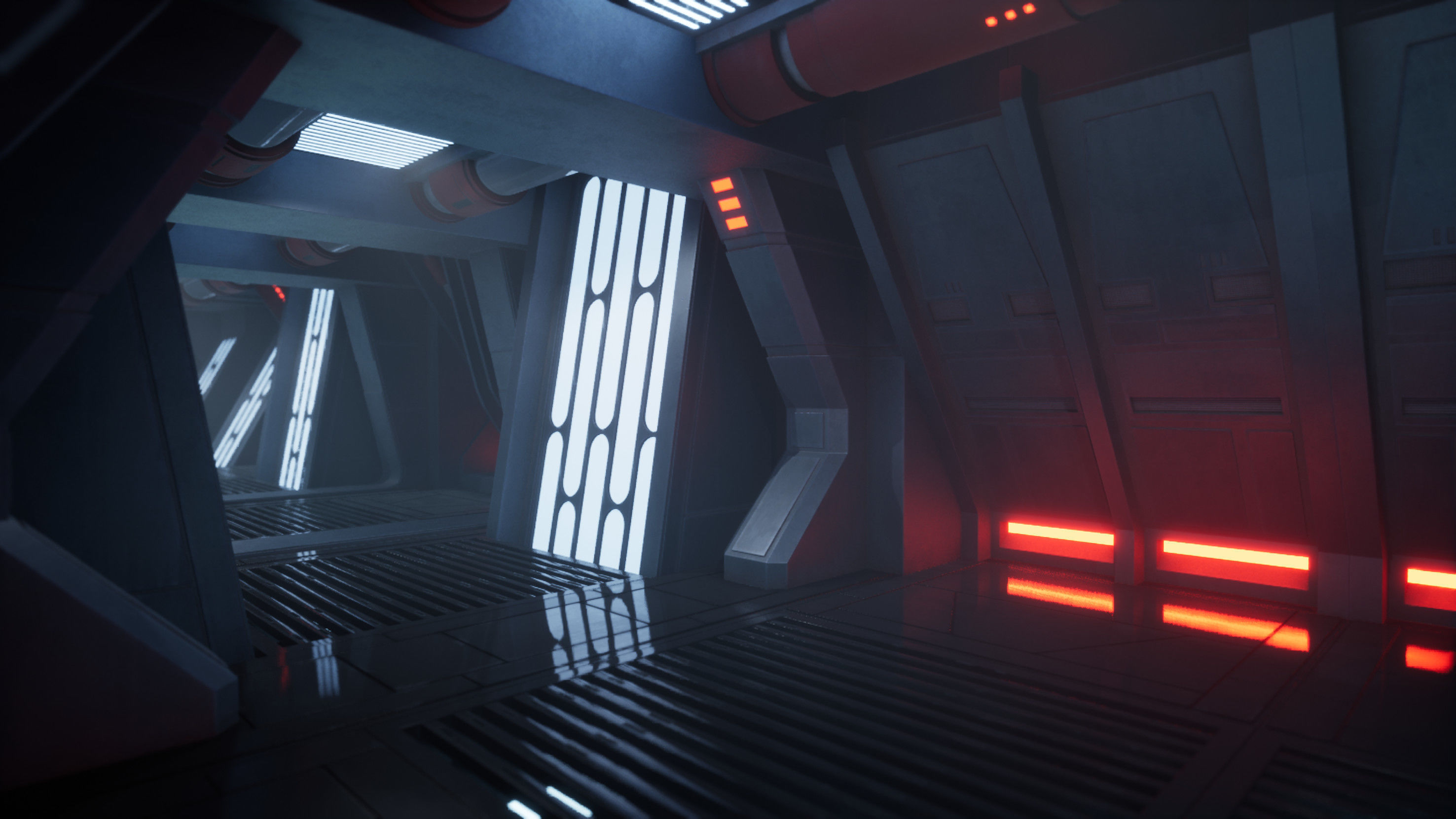 Imperial Style Corridor Asset Pack Low-poly 3D model_8