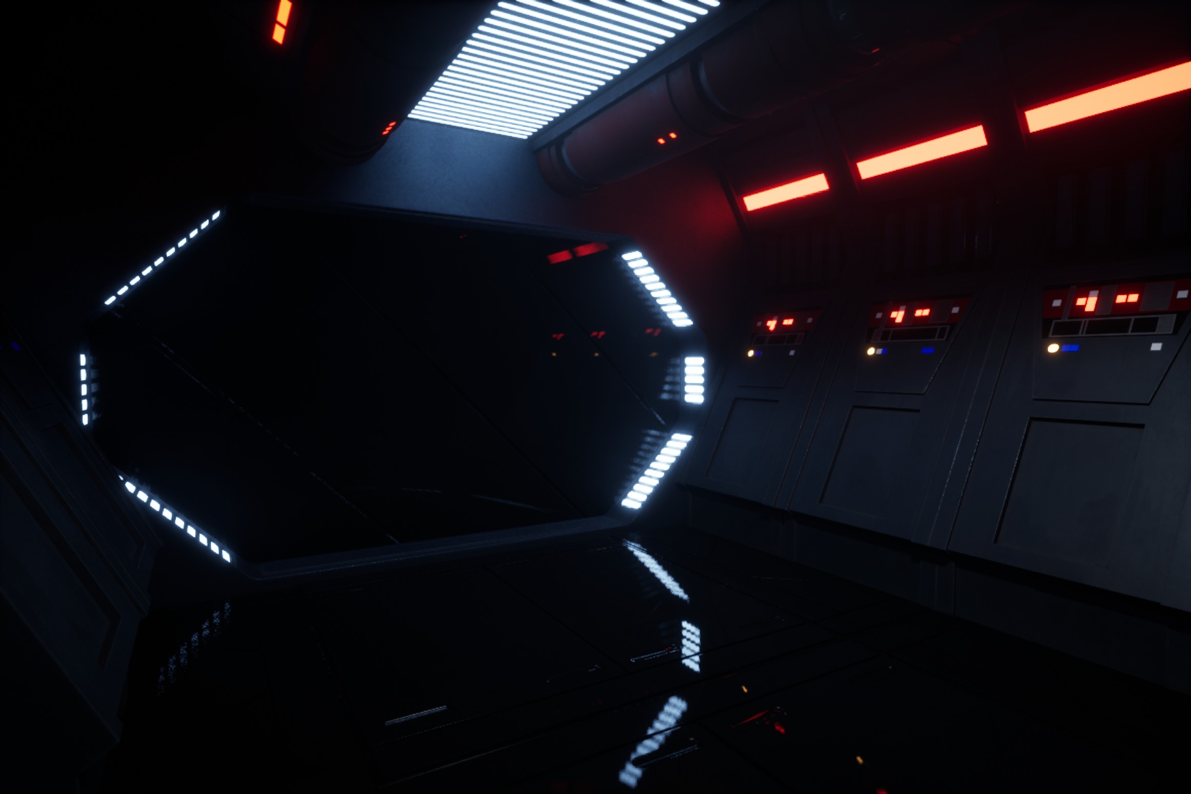 Imperial Style Corridor Asset Pack Low-poly 3D model_25