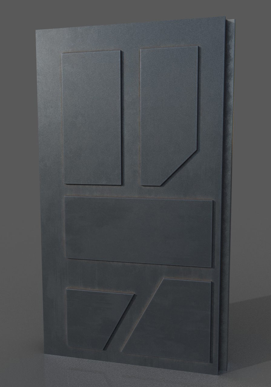 Imperial Style Corridor Asset Pack Low-poly 3D model_59