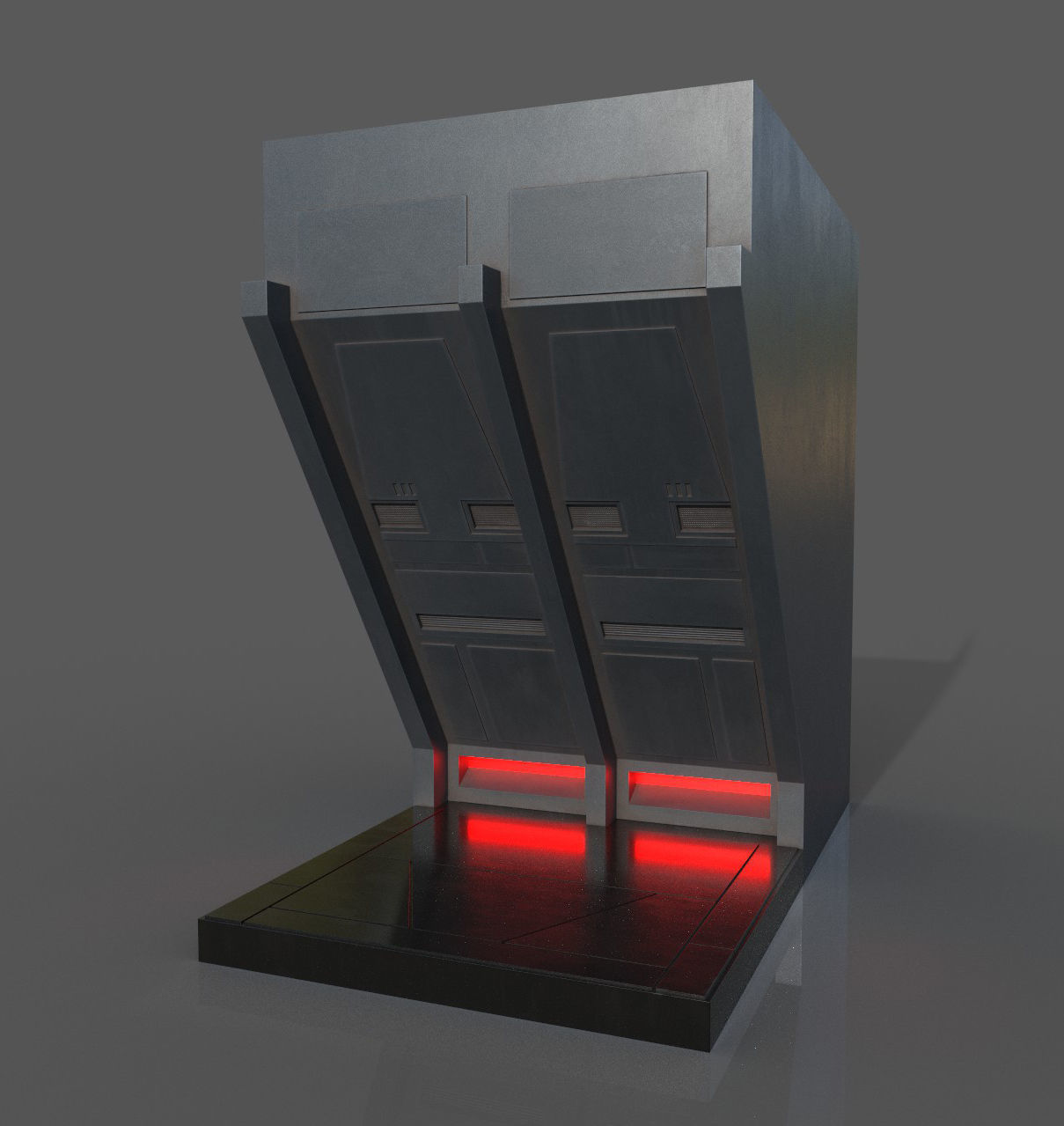 Imperial Style Corridor Asset Pack Low-poly 3D model_75