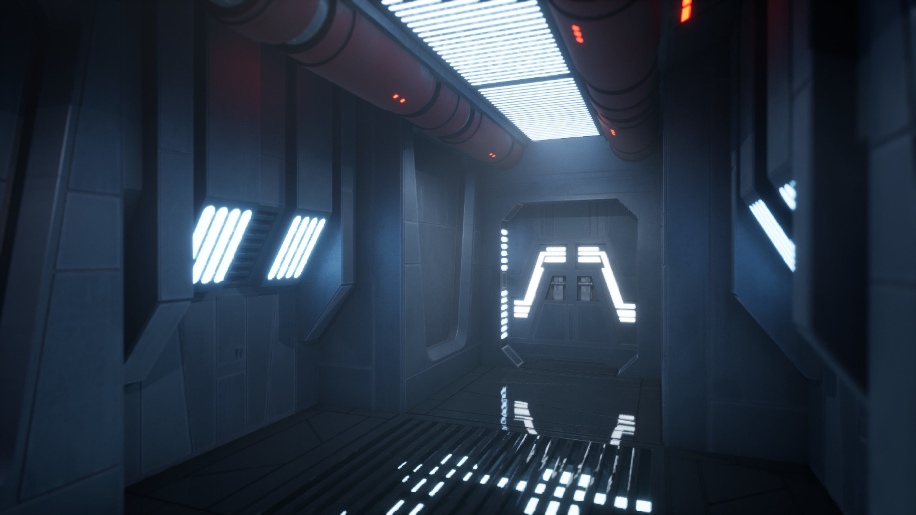 Imperial Style Corridor Asset Pack Low-poly 3D model_5