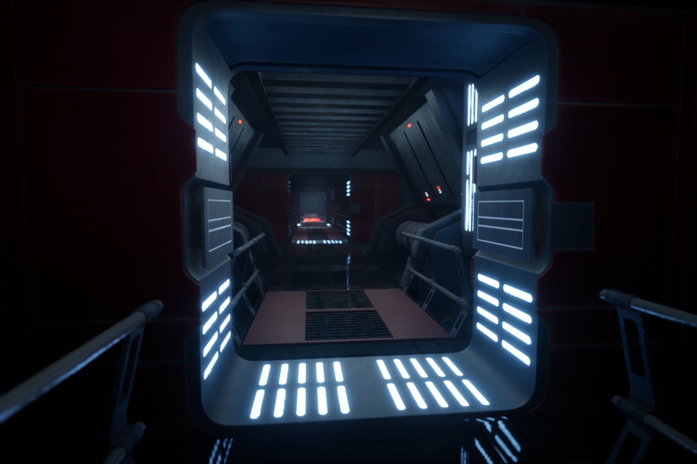 Imperial Style Corridor Asset Pack Low-poly 3D model_14