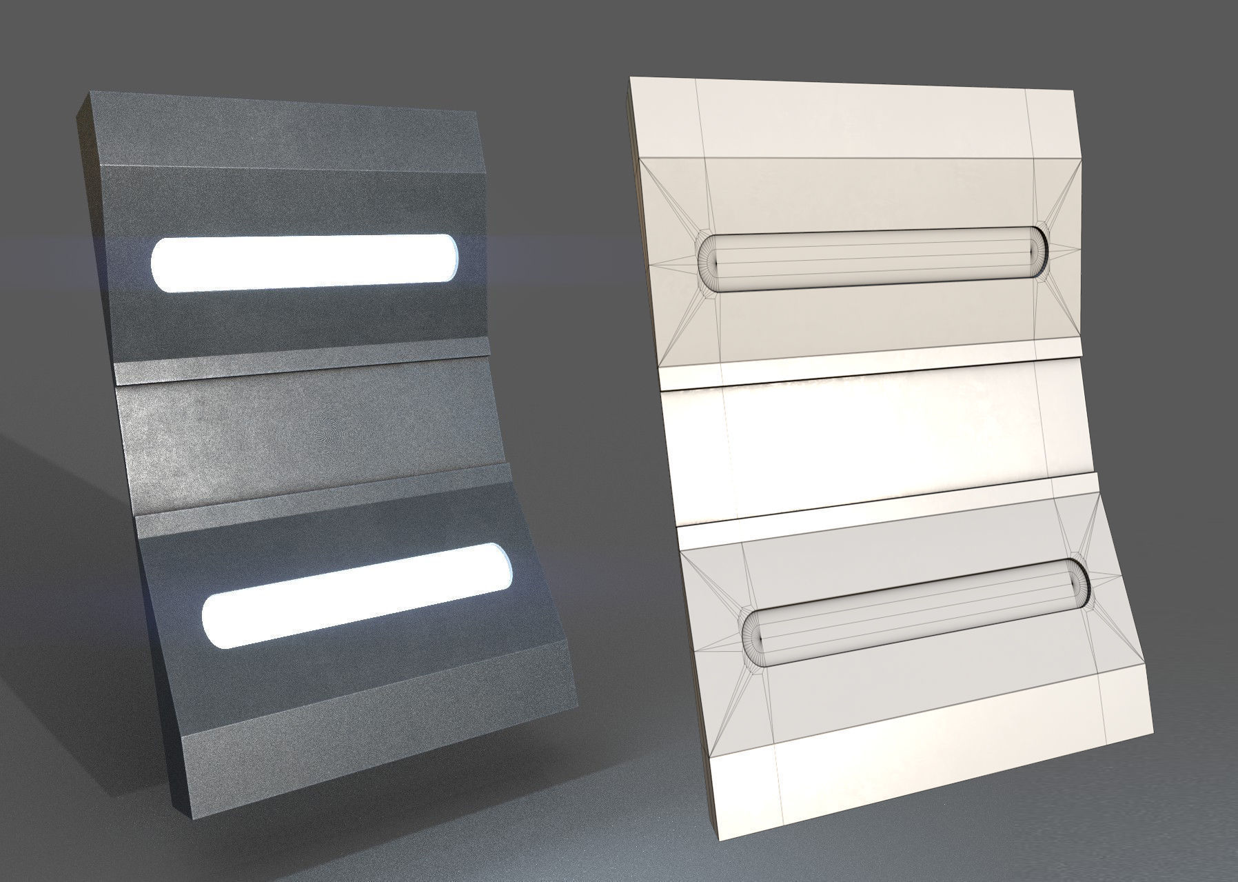 Imperial Style Corridor Asset Pack Low-poly 3D model_37