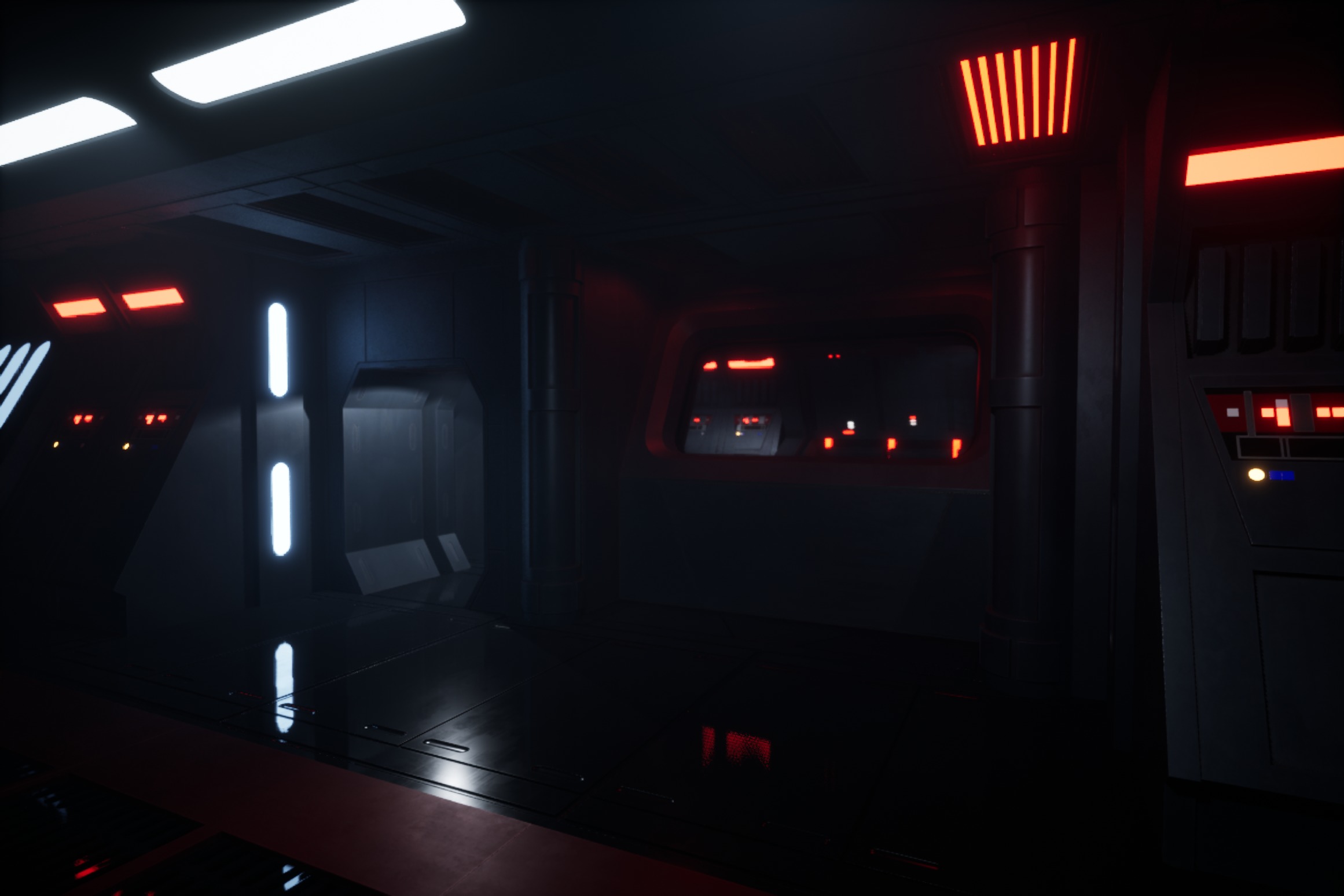 Imperial Style Corridor Asset Pack Low-poly 3D model_27