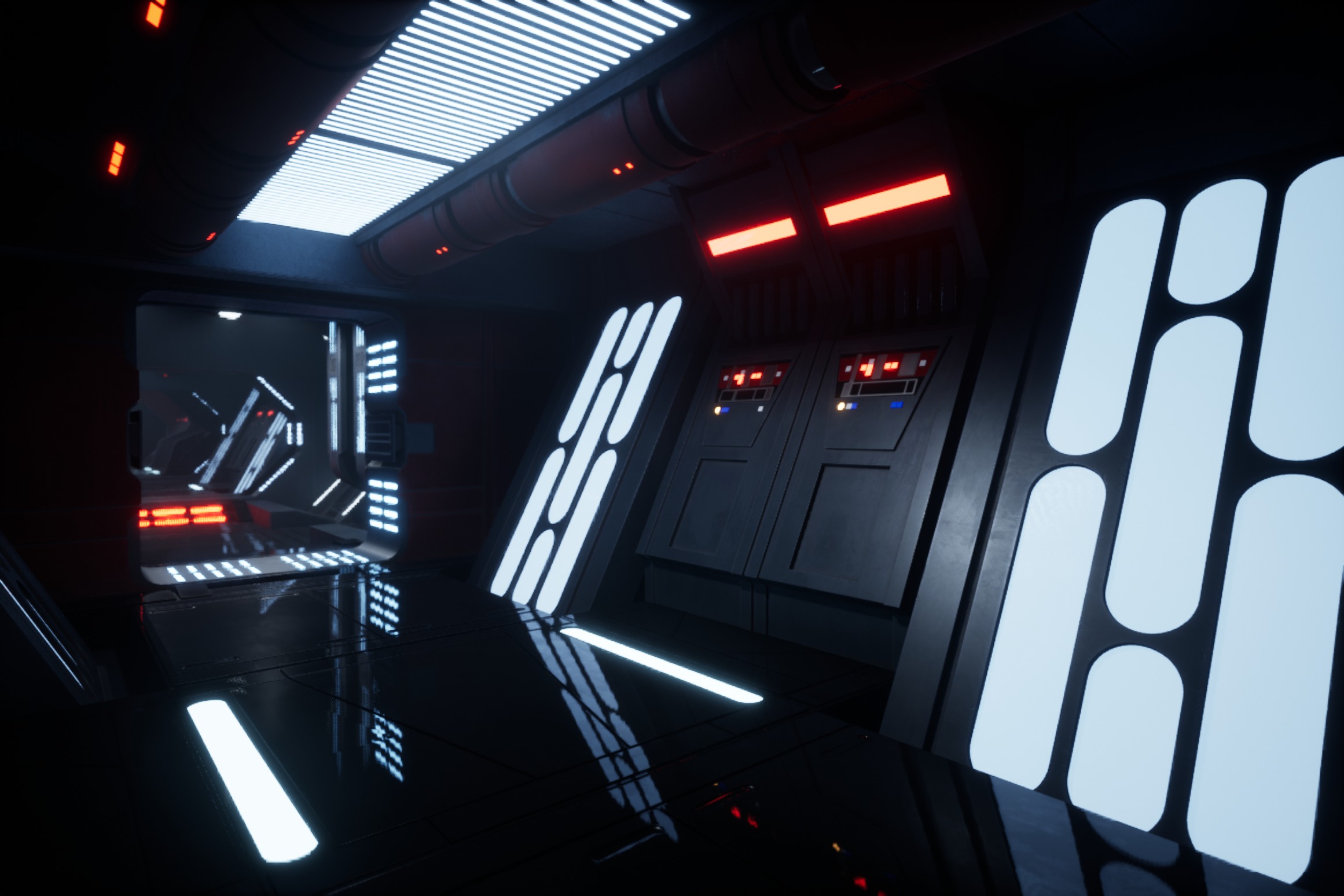 Imperial Style Corridor Asset Pack Low-poly 3D model_21