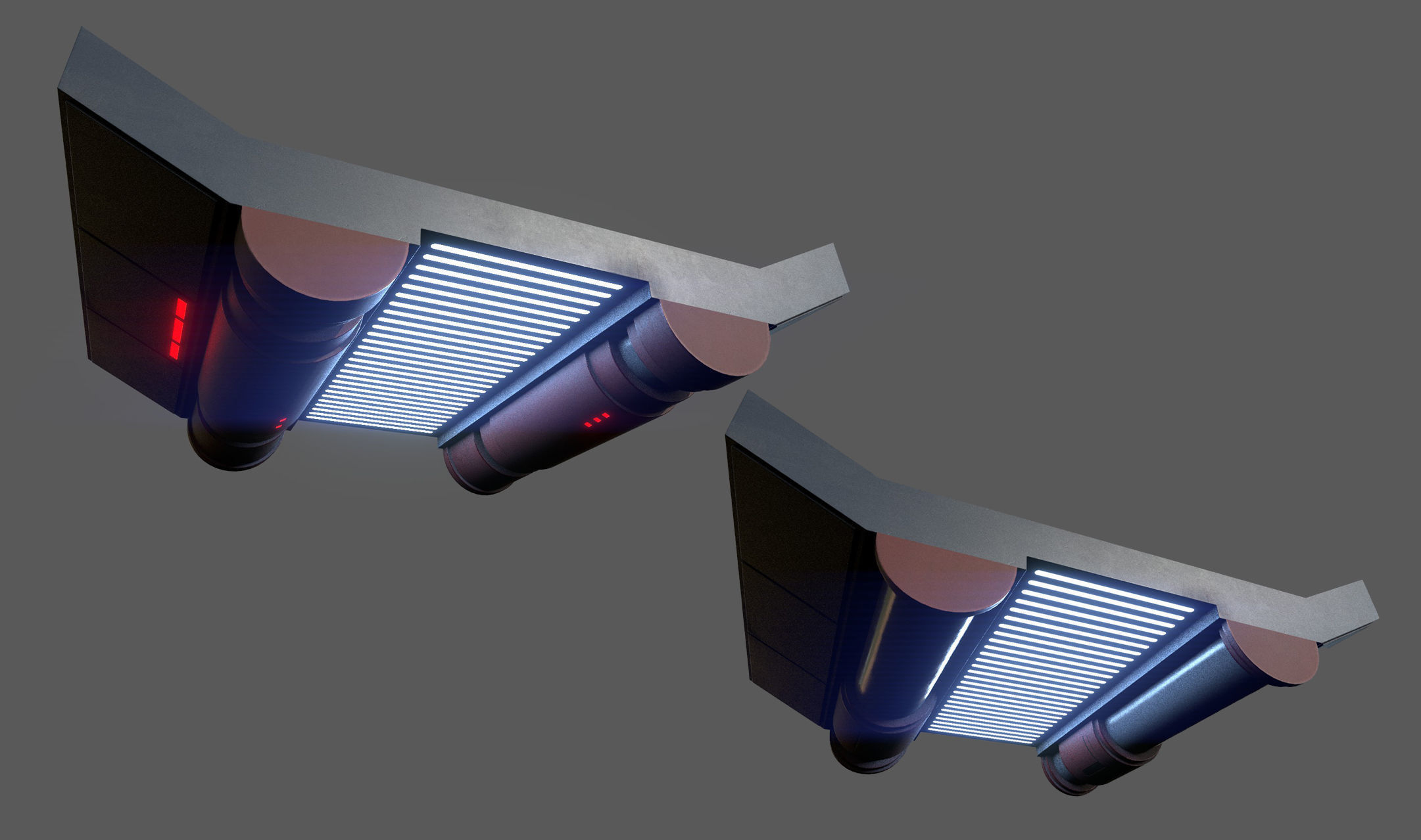 Imperial Style Corridor Asset Pack Low-poly 3D model_55