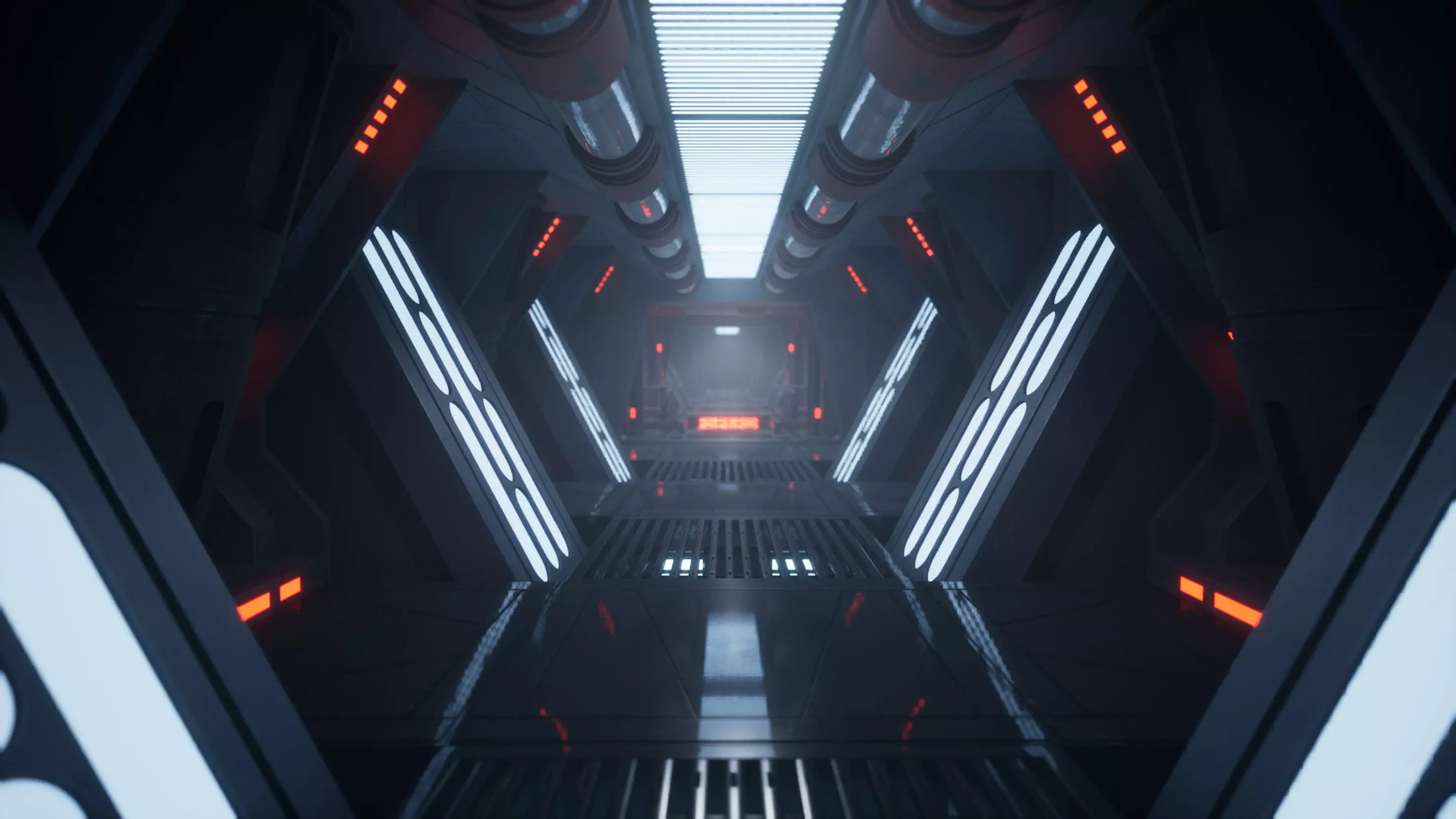 Imperial Style Corridor Asset Pack Low-poly 3D model_0