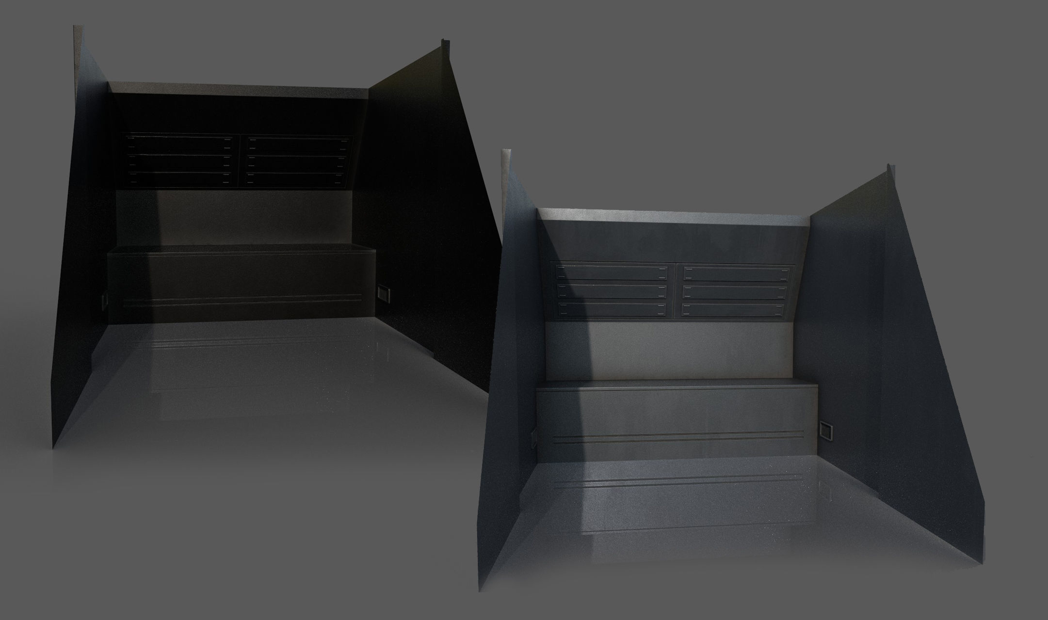 Imperial Style Corridor Asset Pack Low-poly 3D model_39