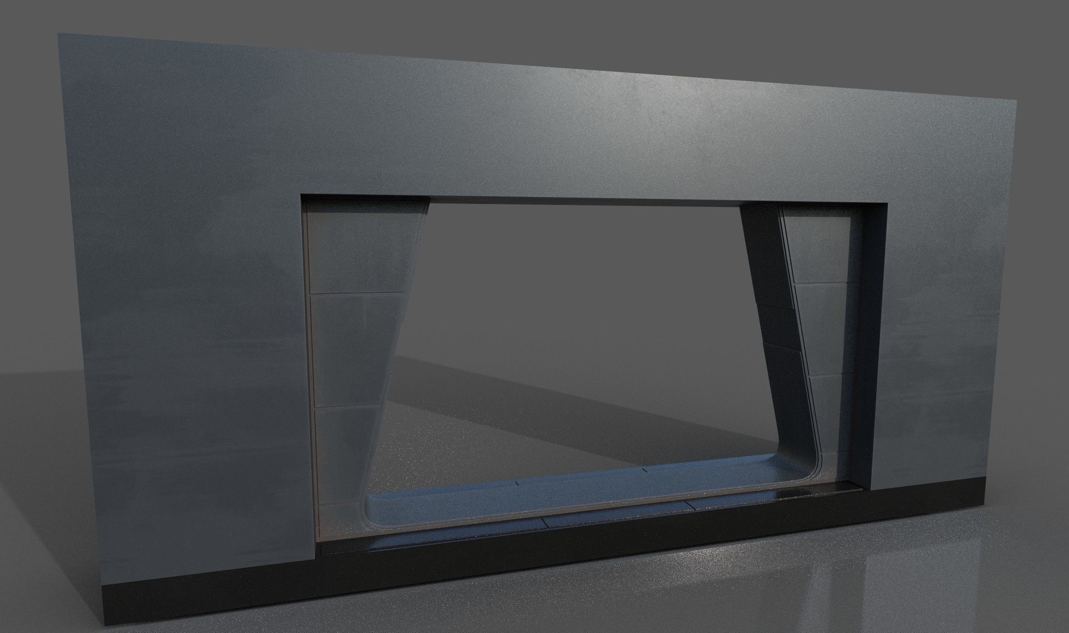 Imperial Style Corridor Asset Pack Low-poly 3D model_54