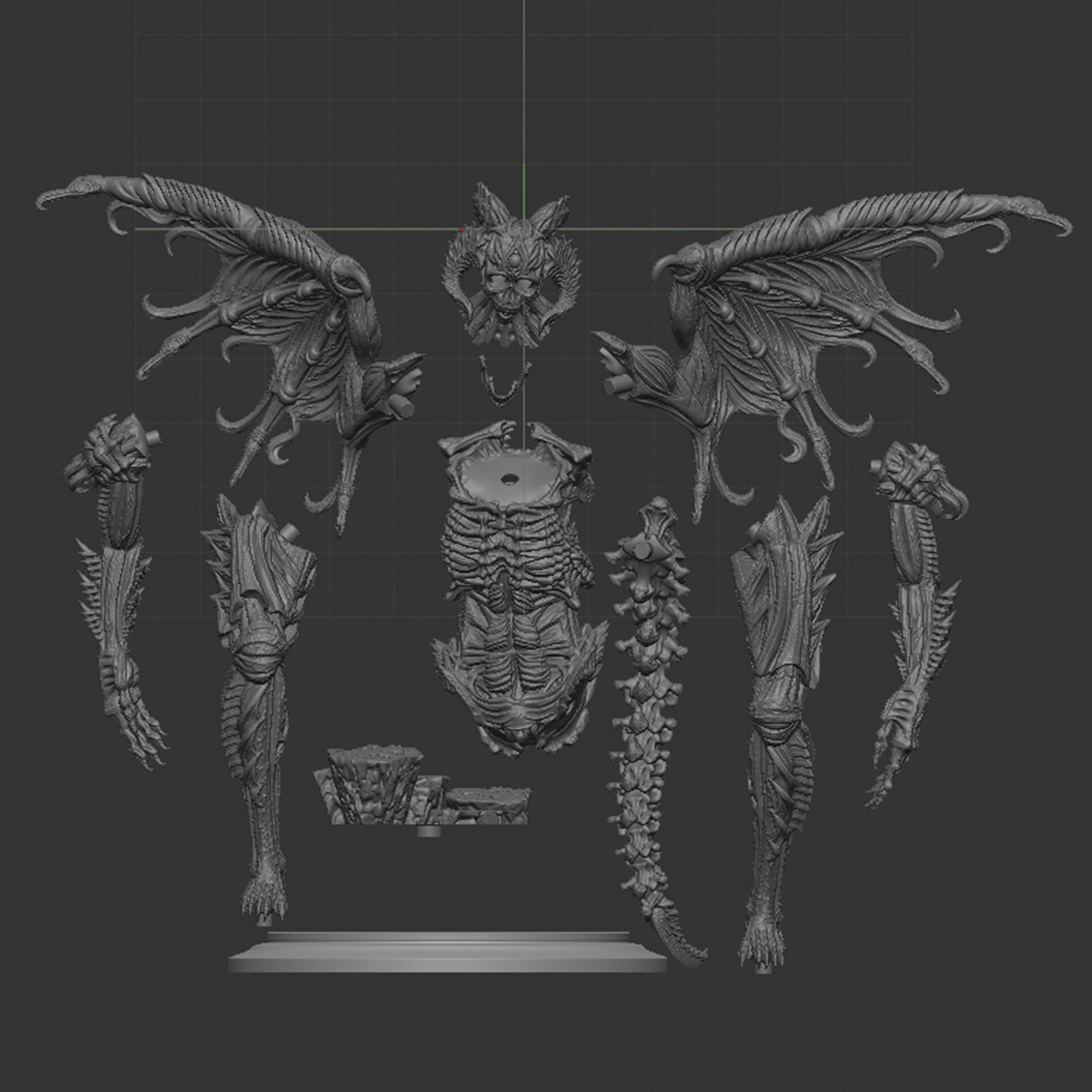 3D Game Assets 3D Printed Models demon Figures 3D print model_5