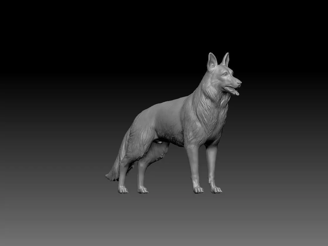German Shepherd Dog 3D print model_0