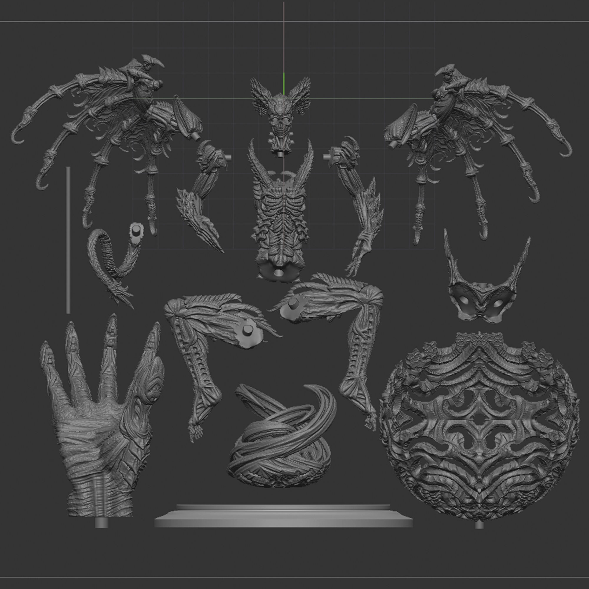 3D Game Assets 3D Printed Models demon Figures 3D print model_5