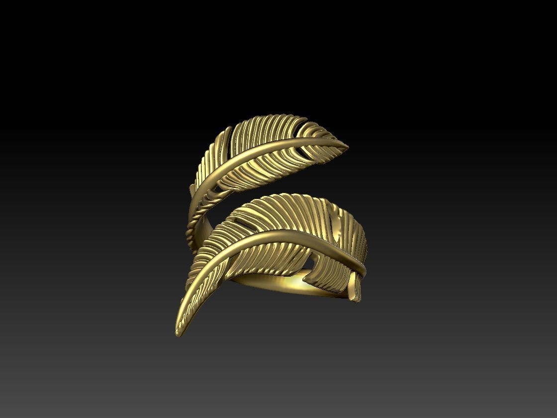 feater ring  3D print model_4