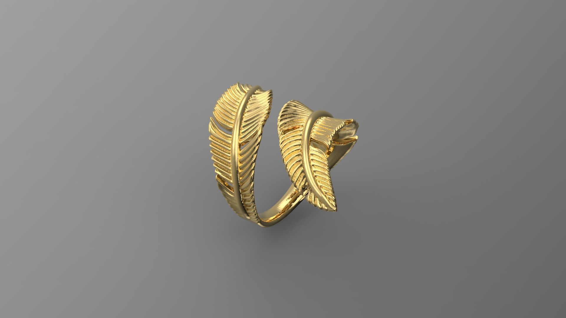 feater ring  3D print model_1