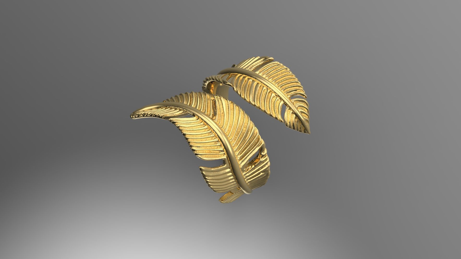 feater ring  3D print model_2