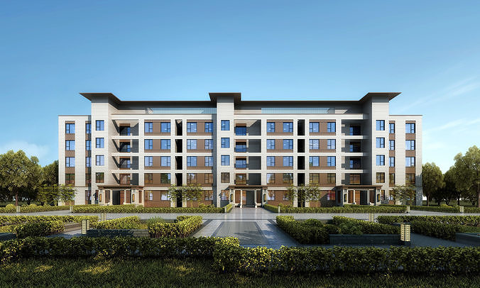 modern architecture 3D model 3