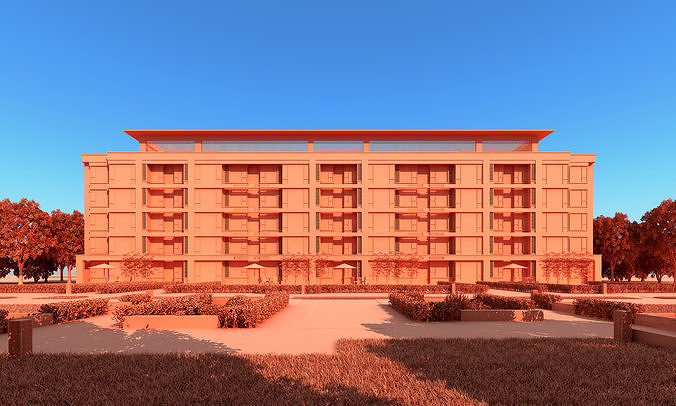 modern architecture 3D model 5